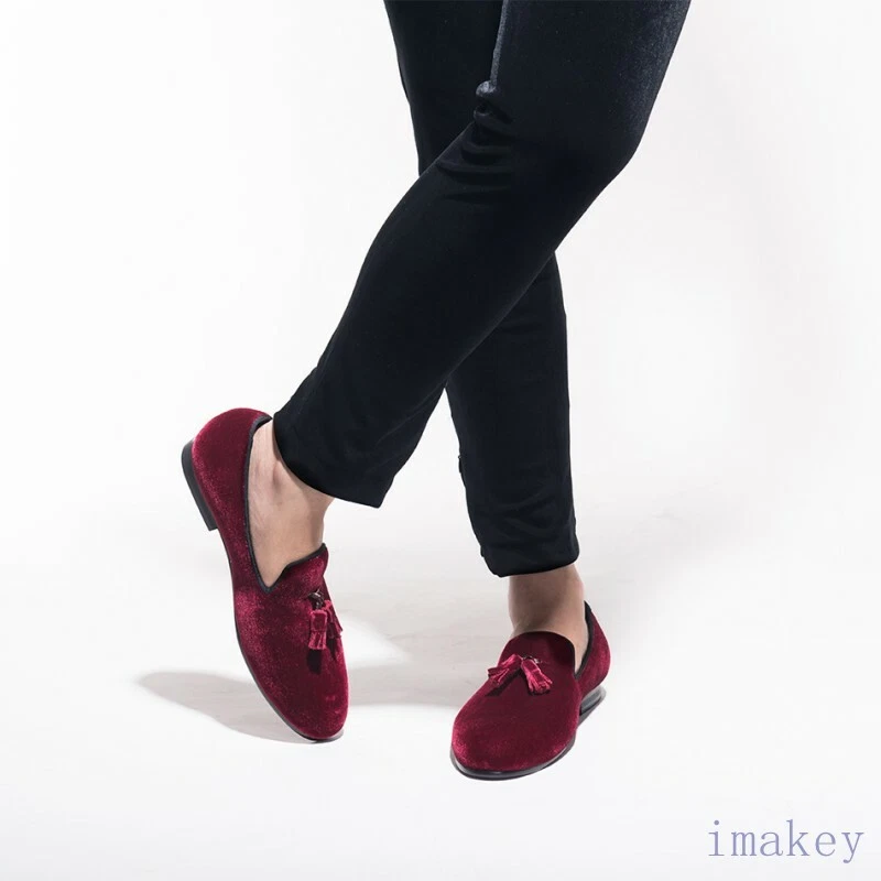 Mocassim masculino com canecas vestido formal casamento veludo sapatos casuais novo 2022 - Imagem 3 de 4
