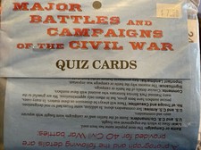 Vintage Major Battles and Campaigns of the Civil War 40 history quiz cards new