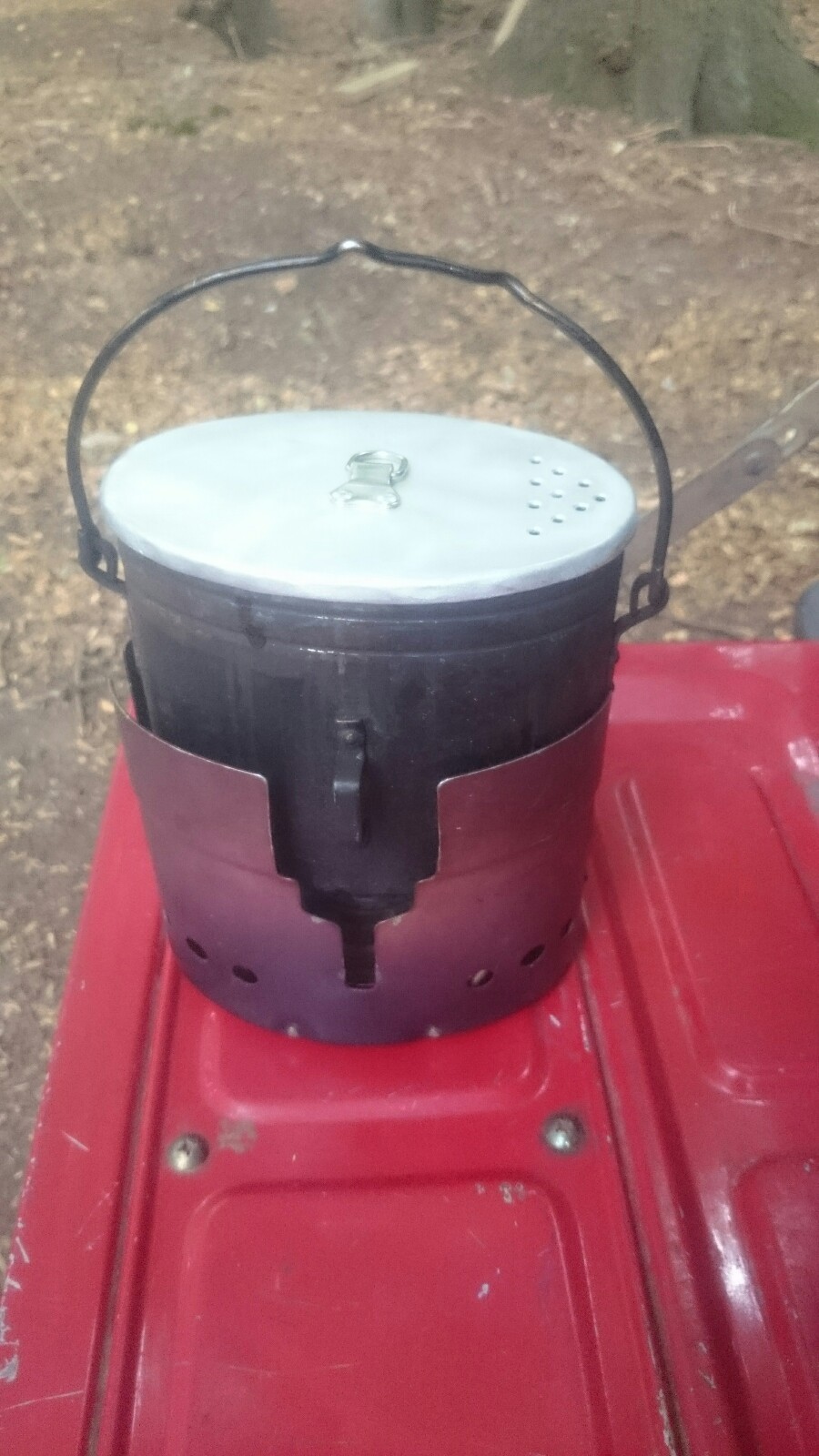 Tapa Trangia del ejército sueco, bushcraft, supervivencia; preparador