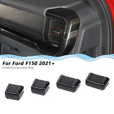 Center Console Air Conditioner Vent Cover Trim for Ford F150 2021+ Carbon Fiber