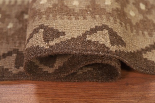 Hand-Woven Southwestern Reversible Kilim Area Rug 5'x7' Tribal Geometric Carpet - Picture 6 of 10