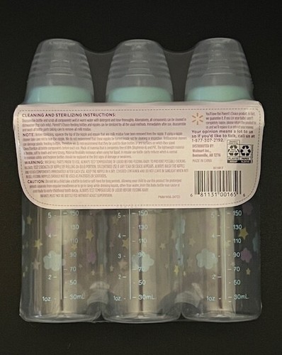 Parents Choice Anti-Colic Baby Bottles Slow Flow Nipples 9 oz & 5 oz - 3 pk ea. - Picture 5 of 6
