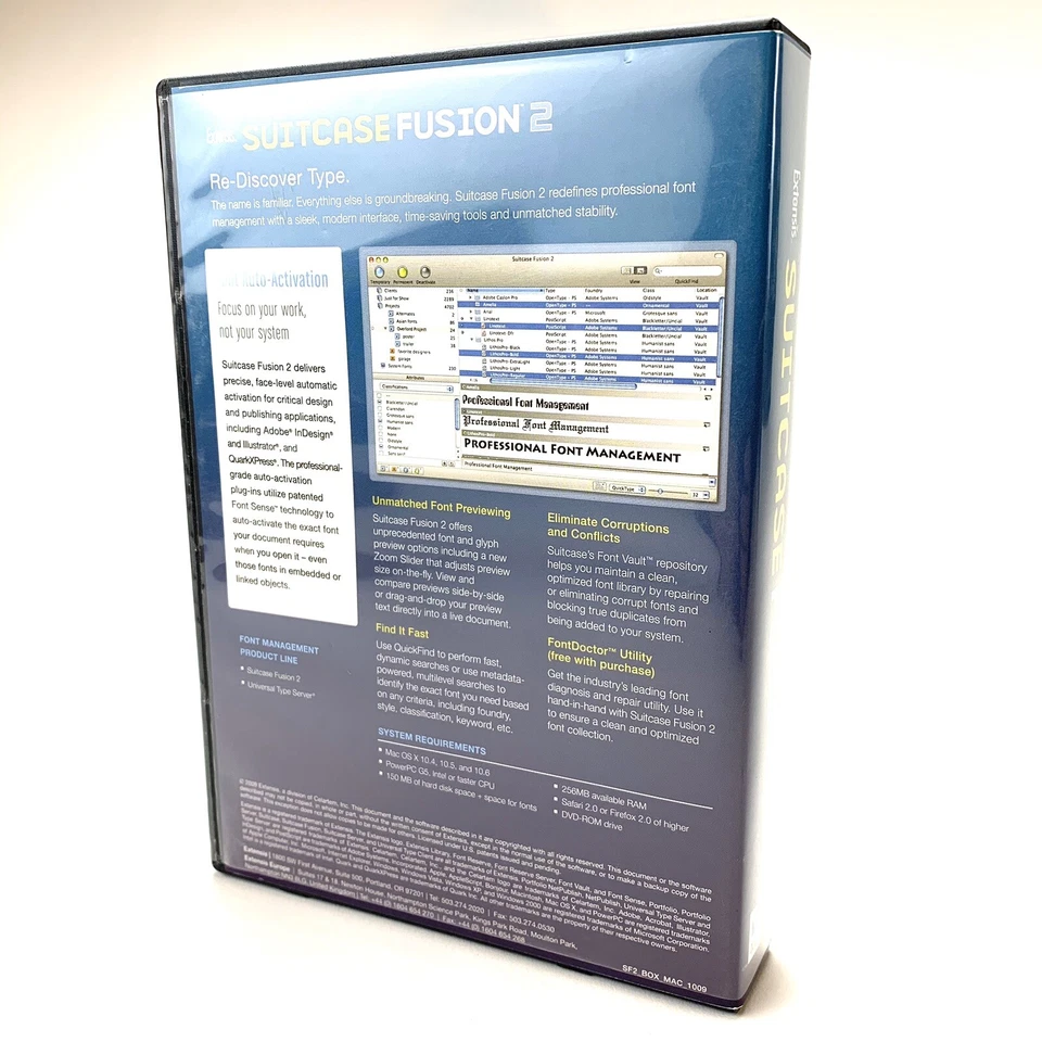 EXTENSIS Suitcase Fusion 2 for Mac OS X Professional Font Management  - Image 3 of 4