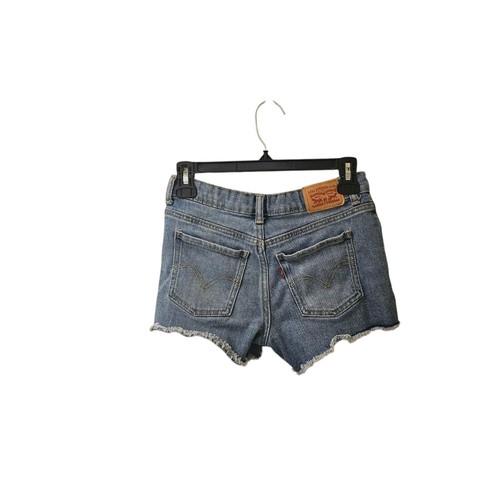 Levi's Patriotic Distressed Jean Shorts Girls Size 14 Reg Mid Rise - Picture 2 of 7