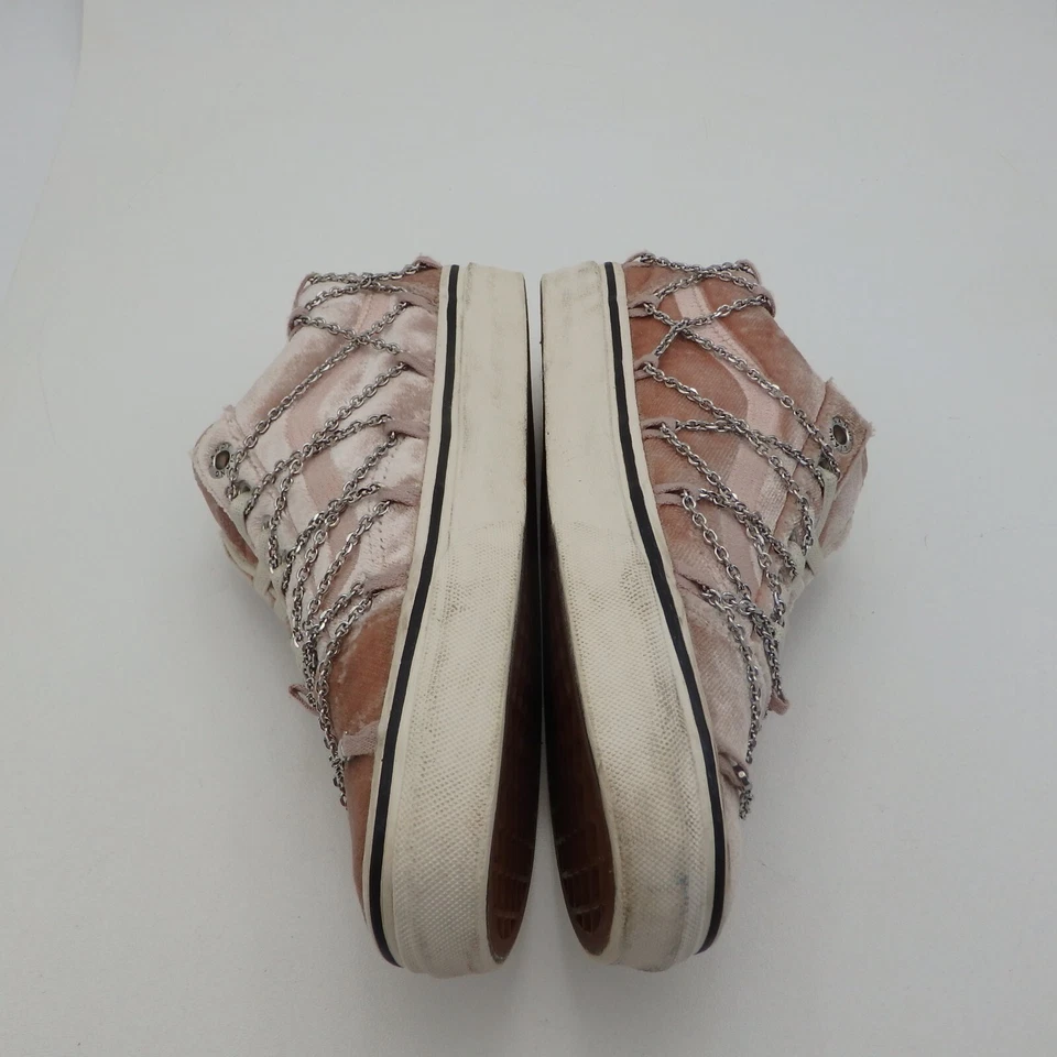 Sapatos femininos VANS Sandy Liang Old Skool Rivington correntes de veludo rosa 7,5 UE 38 - Imagem 4 de 4