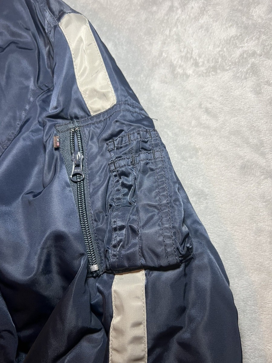 Vintage Polo Jeans Co Ralph Lauren Bomber Jacket Blue Size Large L