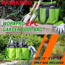 2PC Heavy-duty Garden Tool Tote Bag Gardening Tool Organizer w/Pocket Handle NEW