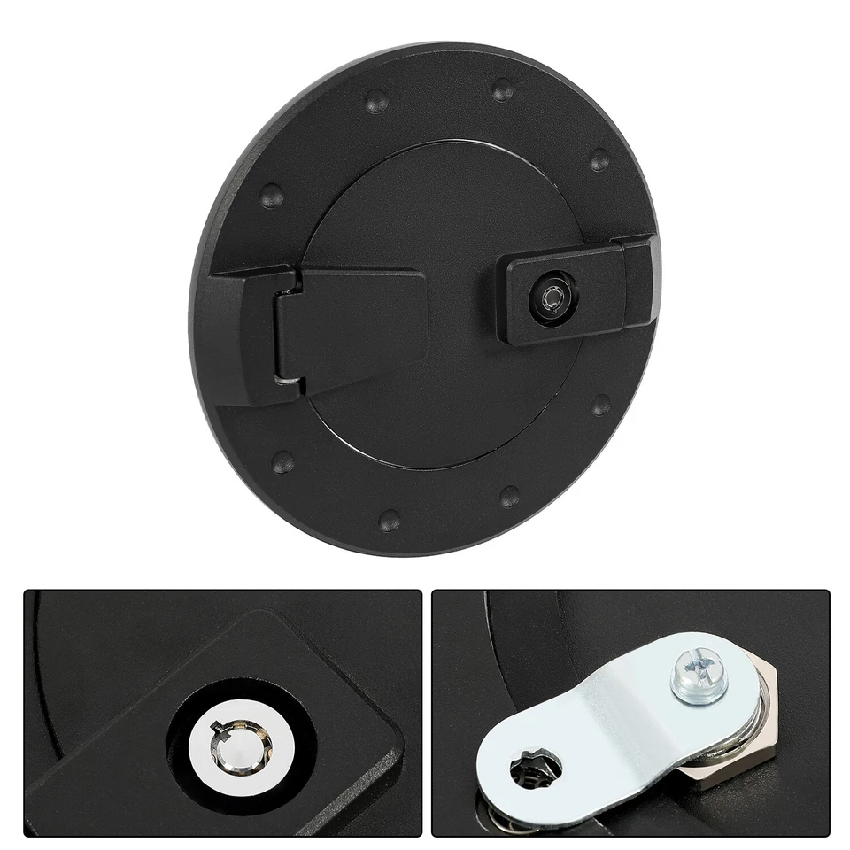 HECASA For Hummer H2 2003-09 Powder Coated Locking Fuel Door Gas Tank Cap Cover - Image 4 of 4