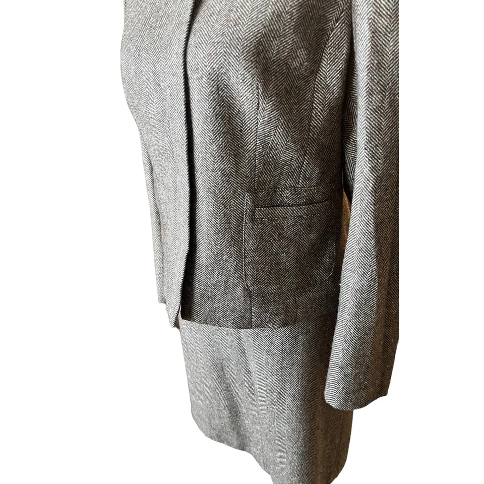 Conjunto de traje para mujer Evan-Picone mezcla de lana tweed 3 piezas marrón talla 8 Foto 3 de 4