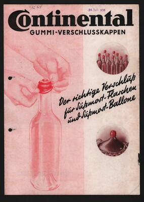 HANNOVER, Prospekt 1936, Continental Caoutchouc-Compagnie GmbH Gummi-Verschlussk