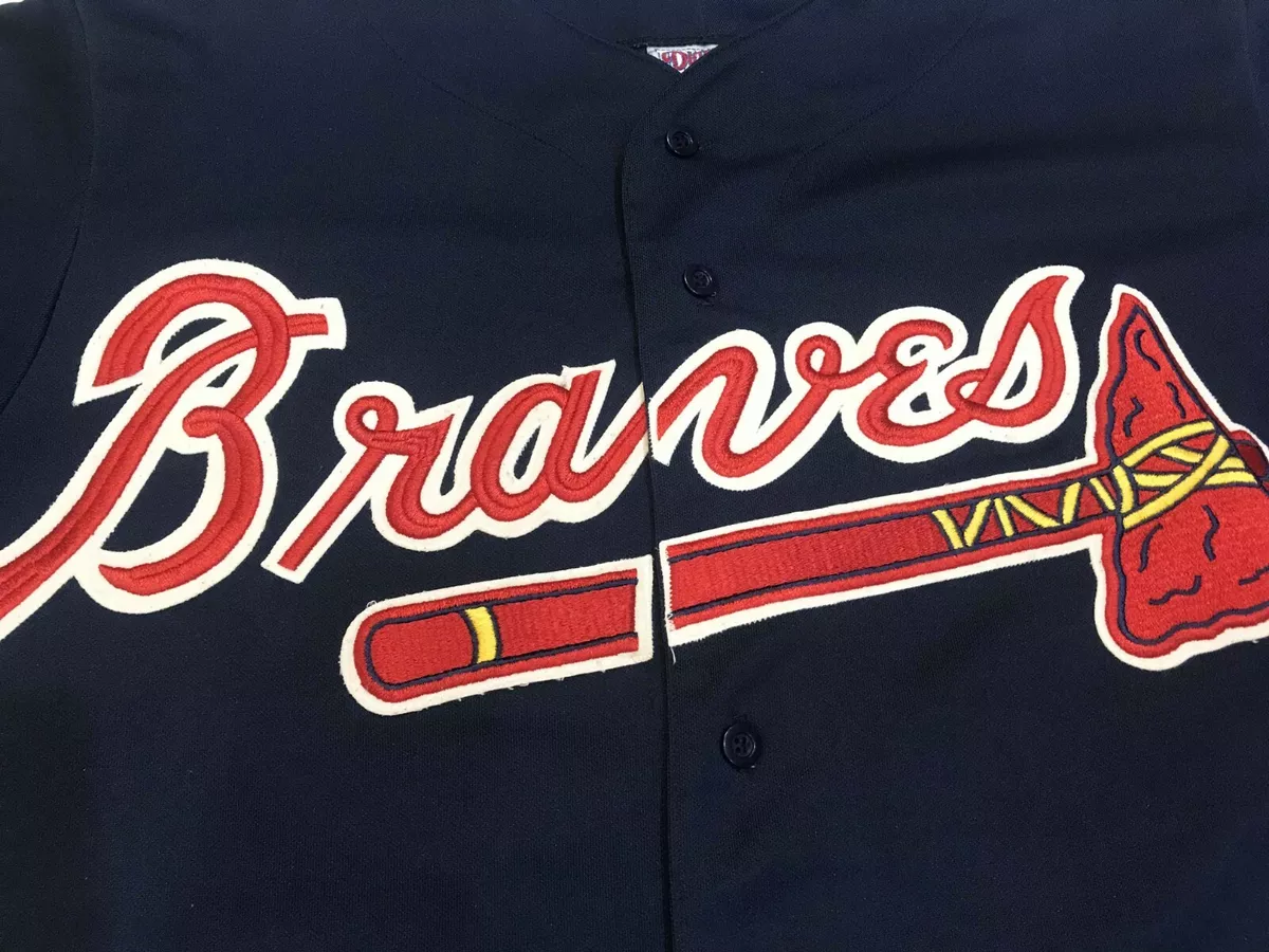 Atlanta Braves Nike MLB Authentic Polo Men's Navy Used XL