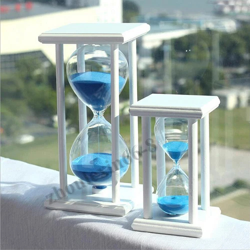 15/30/45/60 Min Holz Glas Sanduhr Sand Timer Uhr Home Office Dekor Geschenke - Bild 5 von 22