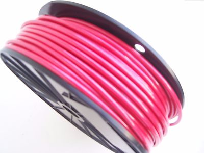 RED Vinyl Coated Cable Wire Rope, 3/16'' - 1/4'', 7x19, 100 ft reel