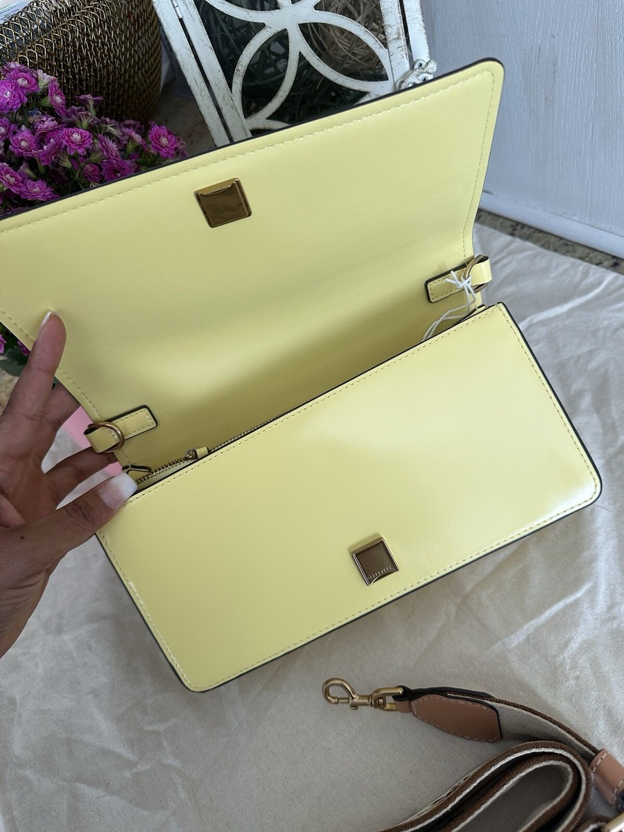 New Tory Burch EMERSON PATENT CONVERTIBLE CROSSBODY Lemon New Tory Burch EMERSON PATENT CONVERTIBLE CROSSBODY Lemon
