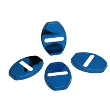 4pcs Polished Blue Stainless Door Latch Striker Cover Fits 09-24 Q5 SQ5