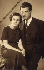  22770 CONSTANTINOPLE Turkey 1930s. Couple Greeks Photo PC size RPPC S. SUREYY