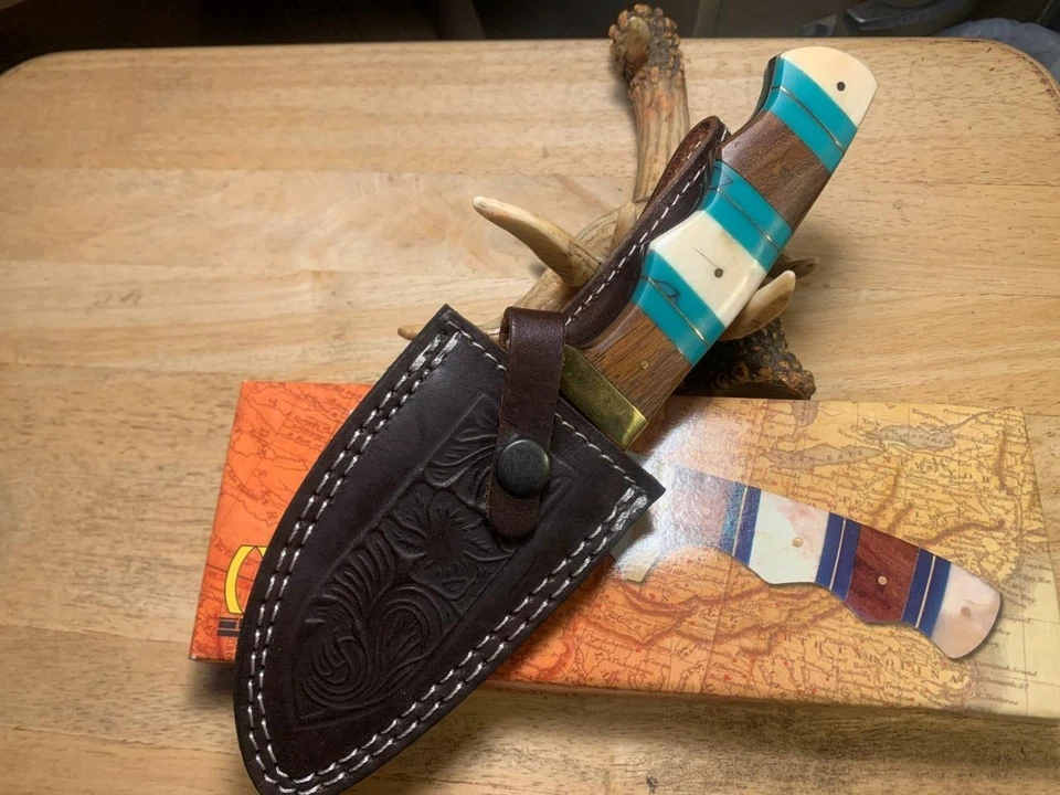 Cubiertos Frost Cherokee Stoneworks 9 1/2" hoja fija con funda FCSW003SBWW Foto 4 de 4