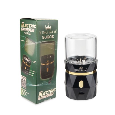 King Palm Electric Coffee Grinder - Automatic Spice Mill - Extra Storage Jar