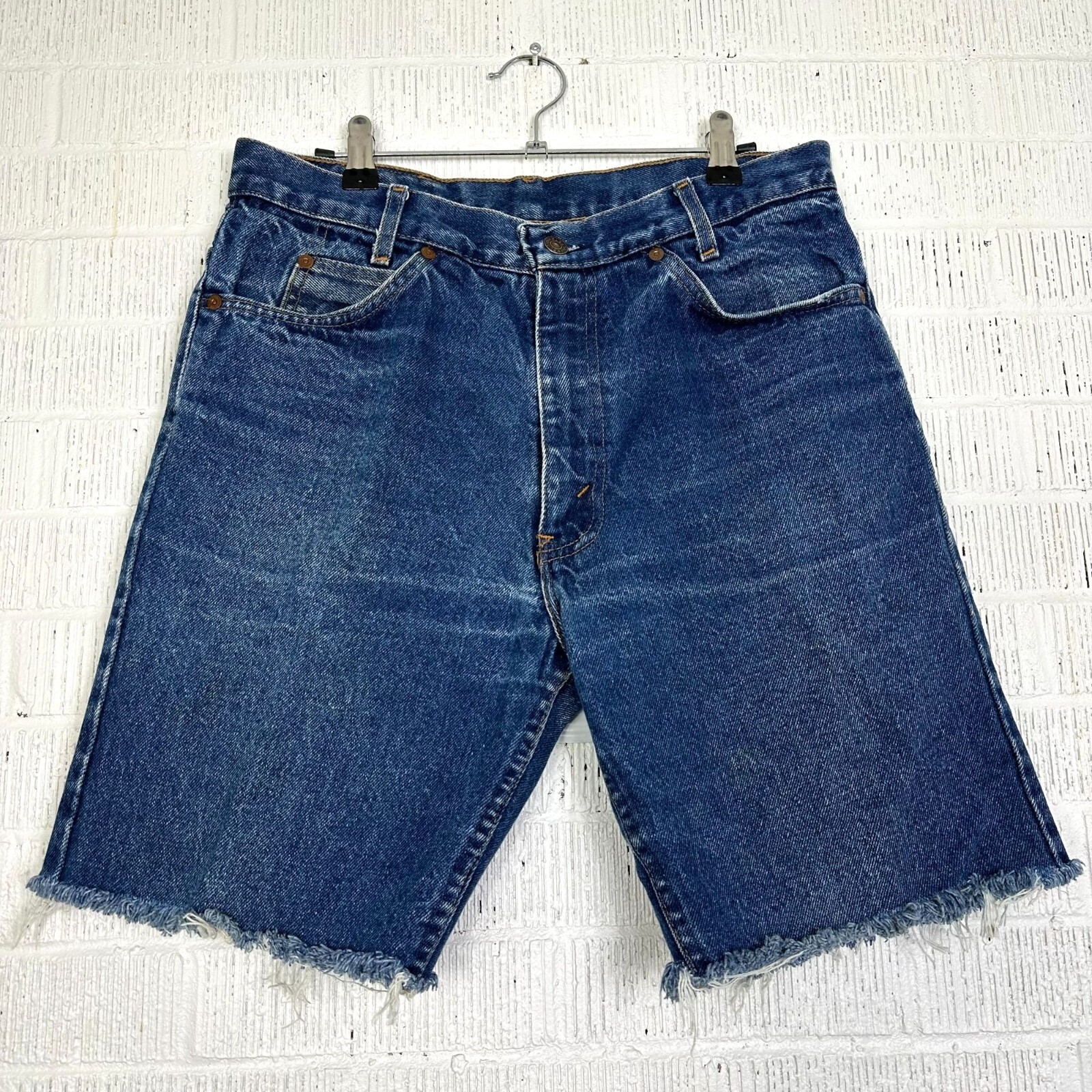 Vintage Plain Pockets Mens Denim Jean Cut Off Shorts Size 33 JCPenney | eBay
