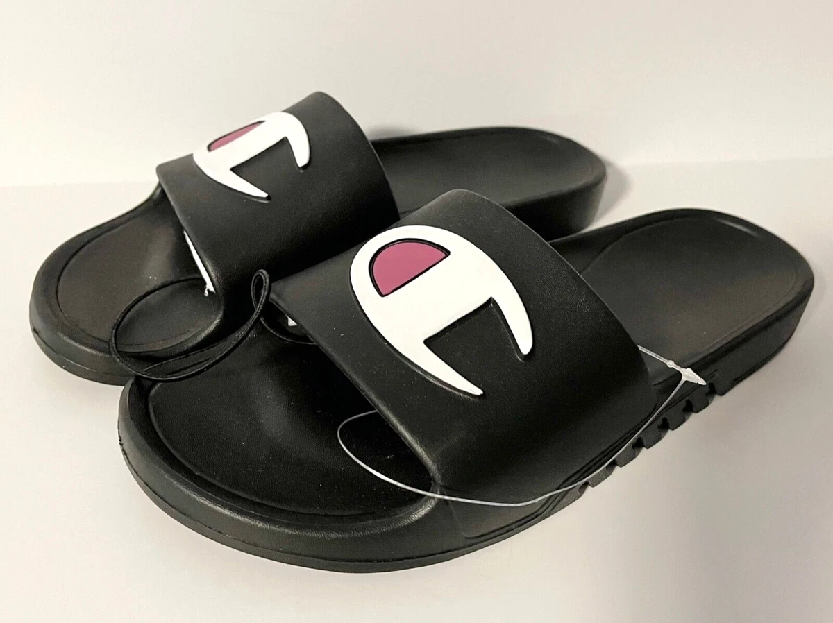 Black champion flip flops hotsell