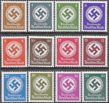 Germany 3rd Reich 1942 Mi# 166-177 Official Party Stamps (No Watermark) MNH **