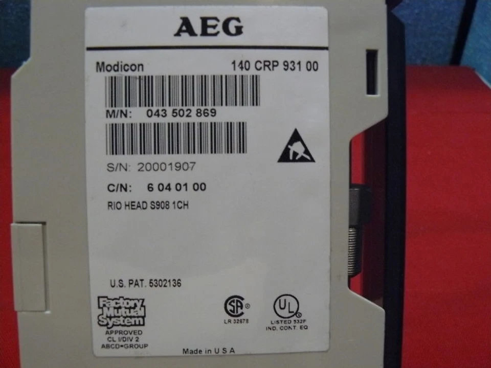 140CRP93100 Used Modicon RIO HEAD Module 140-CRP-931-00 - Image 3 of 4