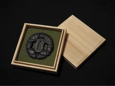 Period Sword And Braces, Iron Tsuba, Unspecified, Rice Bale Drawing, #K8710