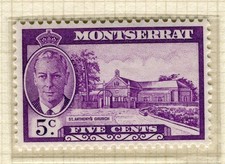 MONTSERRAT; 1951 early GVI Pictorial issue MINT MNH Unmounted 5c. value