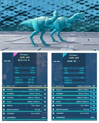 Arche Survival Ascended PVE Level 400 Oviraptor Erwachsene Paar PC/XBOX/PS (Turq)