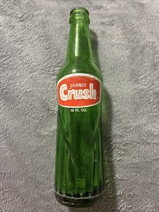 Vintage Orange Crush 10oz Green Acl Soda Bottle 1972 👀