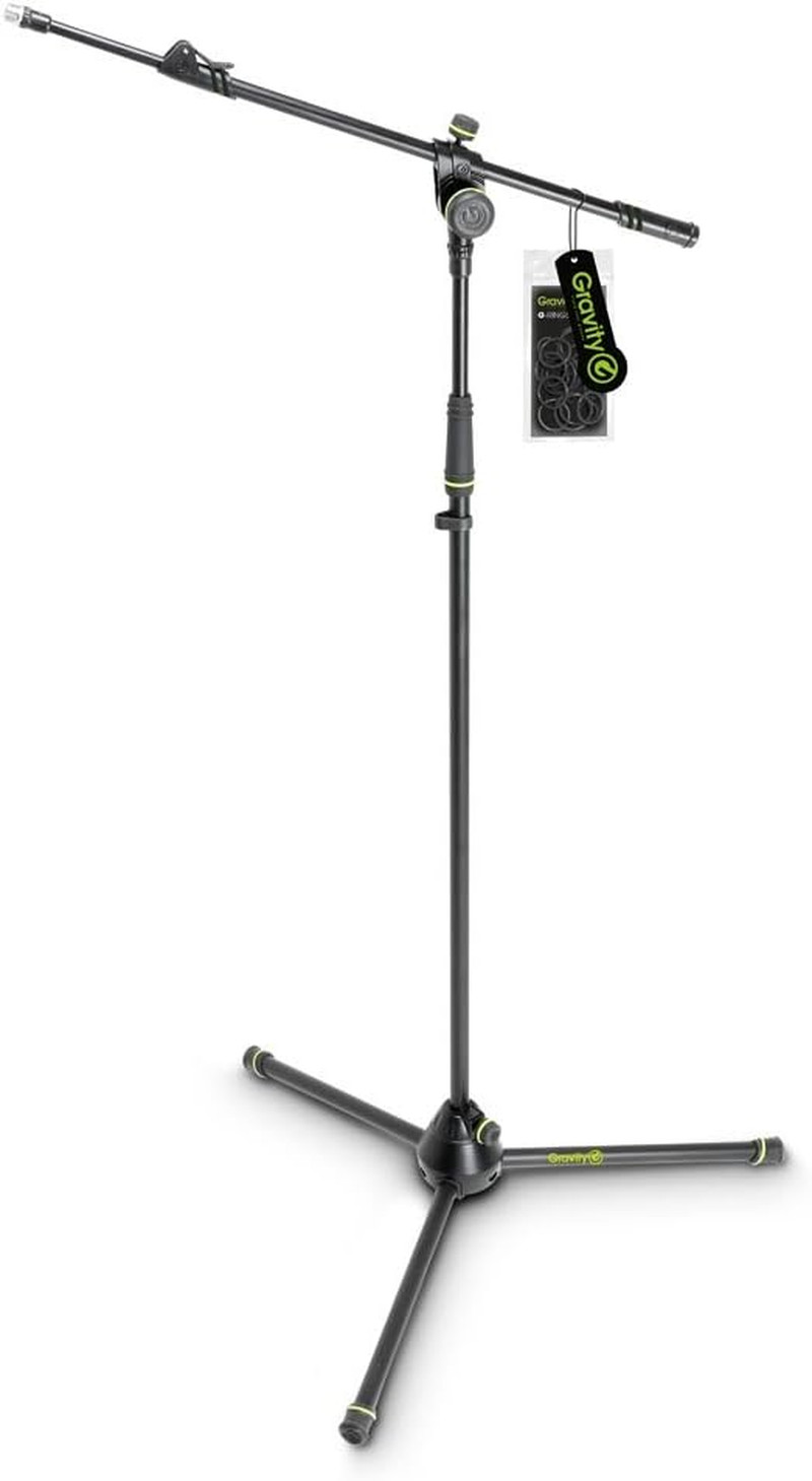 MS 4322 B - Asta Microfonica Con Treppiede Con Base Ripiegabile E Portamicrofono