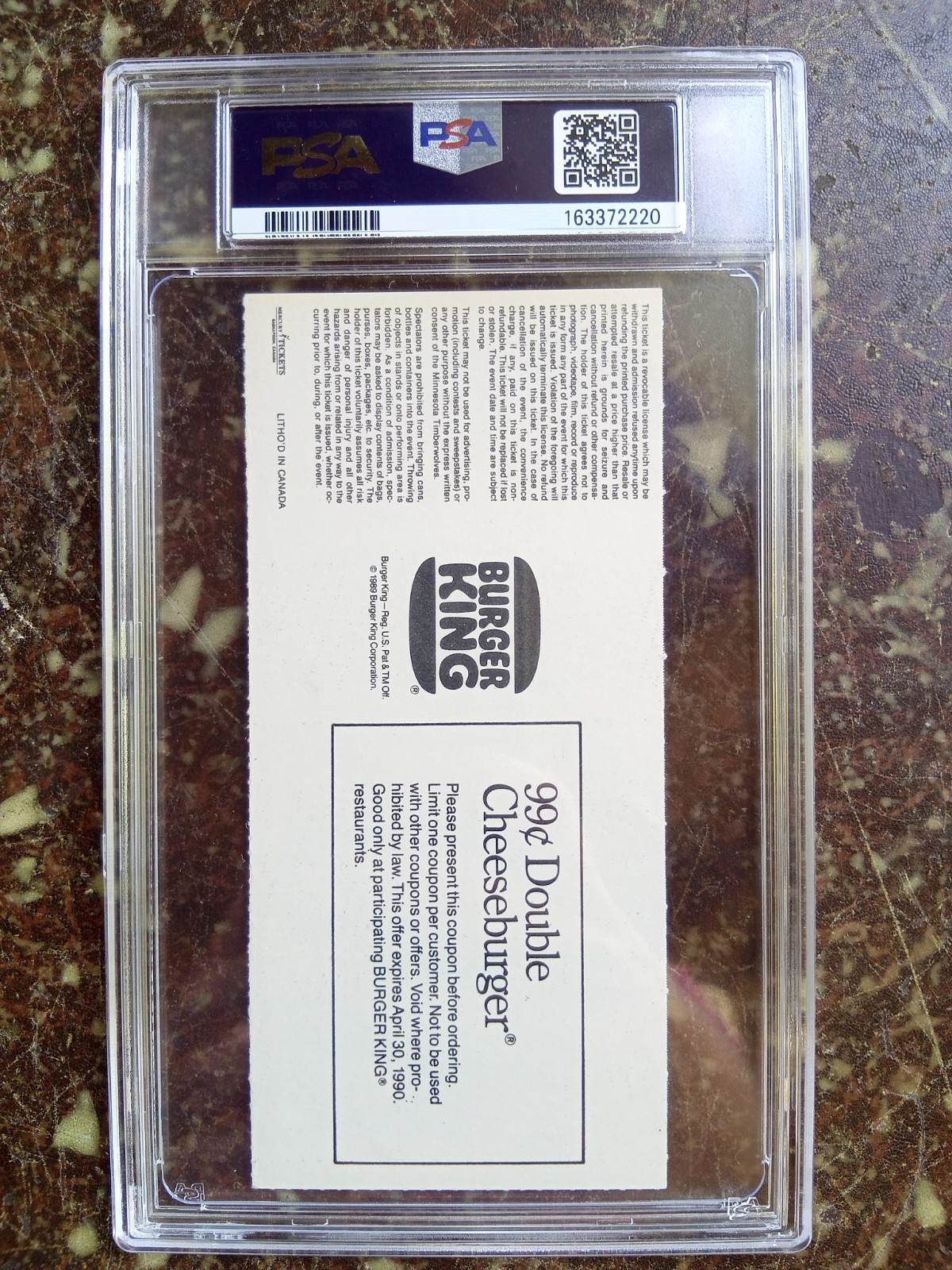 Rare MICHAEL JORDAN PSA 7 Ticket Stub 🔥 None Higher 🔥 Timberwolves First Game! view 20