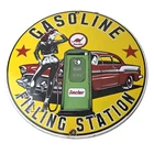 Vintage Sinclair Gasoline Sign - Pump Attendant Gas Oil Station Porcelain Sign