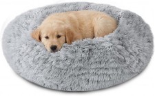 Calming Dog Bed Medium Size Dog, Anti-Anxiety Donut Medium Pet Bed, 27 inches