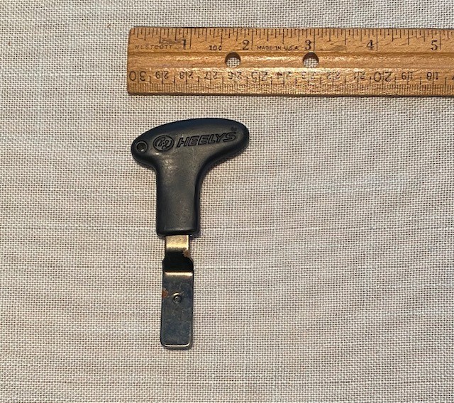 Original HEELYS Wheel Skate Key Shoe Removal Tool Wrench Black Handle