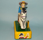 GALLOPING COWBOY SAVINGS BANK TIN BATTERY TOY JAPAN — photo 3