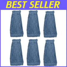 Blue Cotton Looped End String Mop Head Refill - 6 Pack