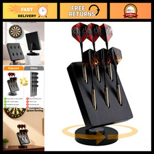 Rotating Dart Holder Stand for 6 Steel  Soft Tip Darts - Desktop Organizer Case