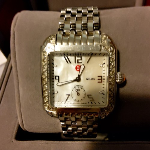 Michele Milou Diamond Stainless Steel Watch MW15A01A2025 EUC - Picture 2 of 14