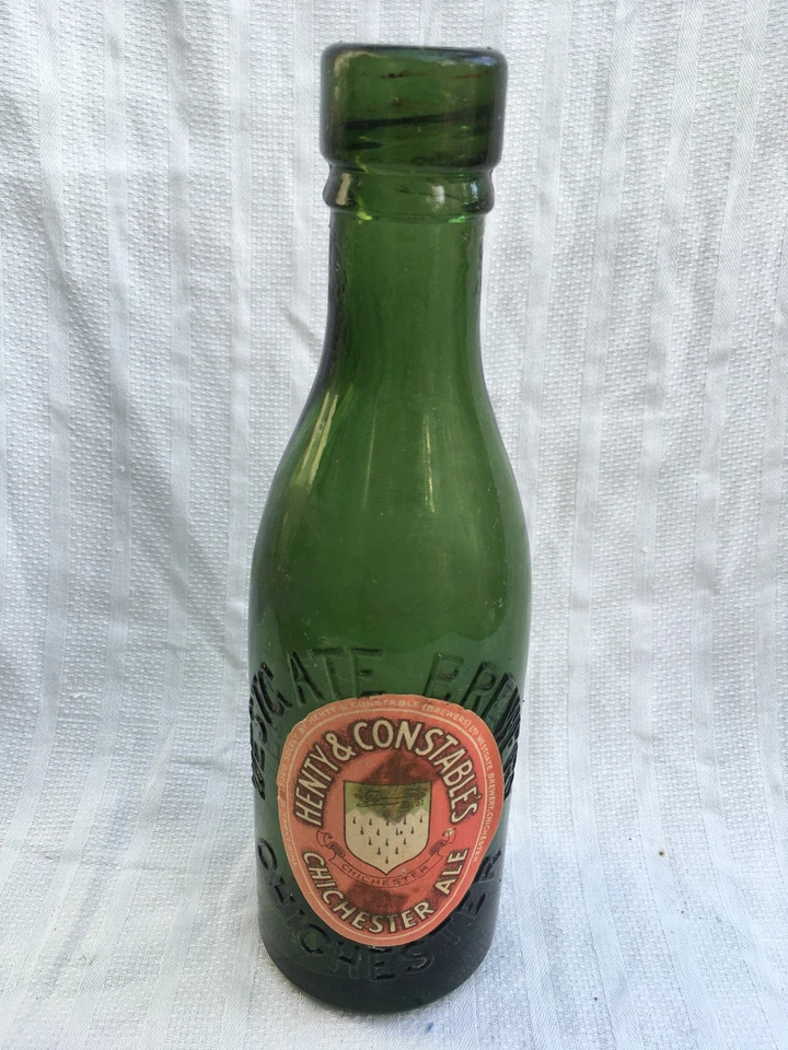 Henty & Constable's Chichester Ale Westgate Brewery half pint beer bottle - Image 1 of 4