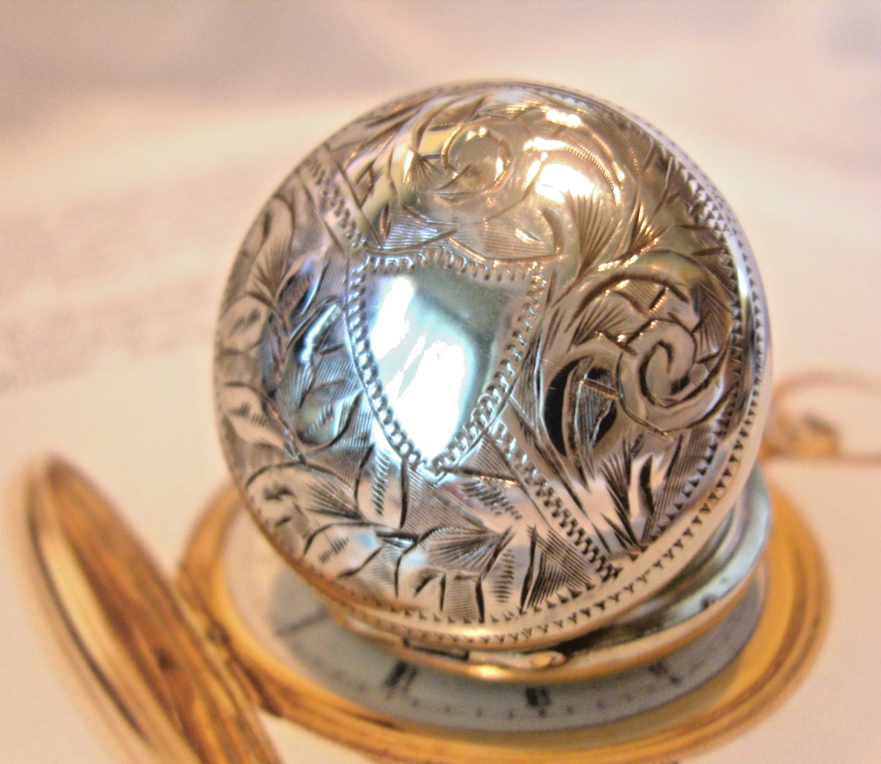 Pocket Watch Chain Sovereign Case Fob 1890s Victorian Silver Nickel Antique Fob