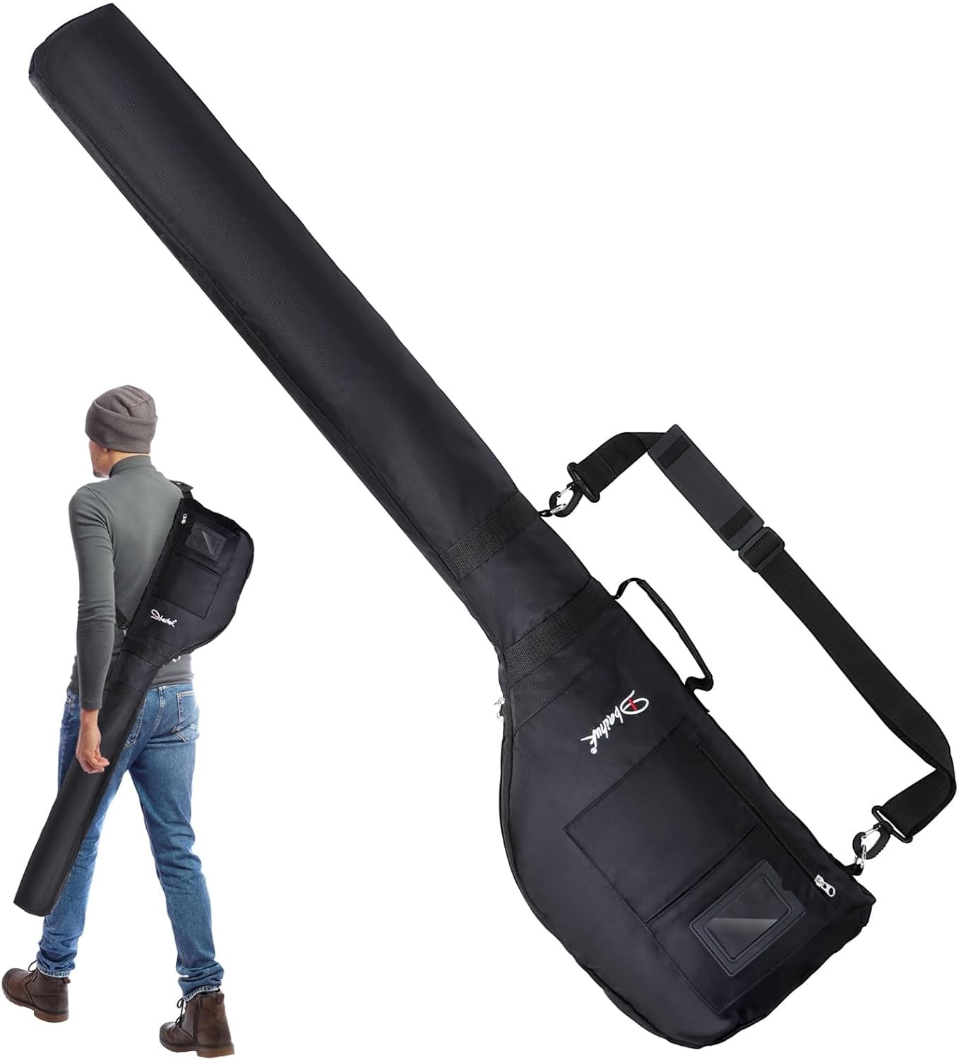 , Foldable Golf Carry Bag With Adjustable Sling Strap For 3-