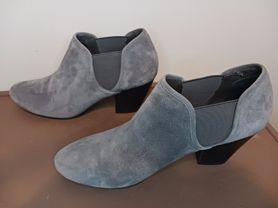 Vaneli Jody Women s Grey Suede Slip On Chelsea Ankle Boots 11 Low Heel
