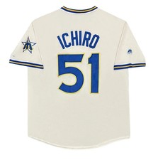 Ichiro Suzuki 1977 Seattle Mariners Cooperstown Men's Home Jersey w/ Team Patch