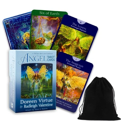Angel Tarot Karten Deck Mit Guidebook Von Radleigh Valentine Mit Tasche - Bild 1 von 4