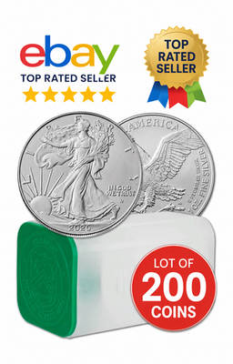 #ad Roll of 200 2026 $1 American Silver Eagle 1 oz BU U.S. Mint quot;Sealedquot; $12499.49