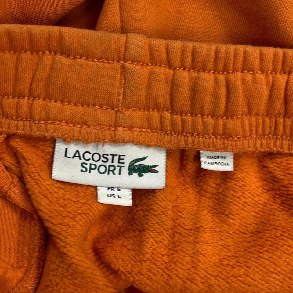 Lacoste Sport Shorts - Large Orange Cotton - Image 3 of 4