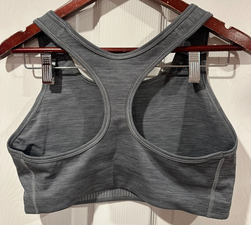 Nike Women's Medium-Support Swoosh Racerback Sports Bra Gray Size XL 280 - Image 2 of 3