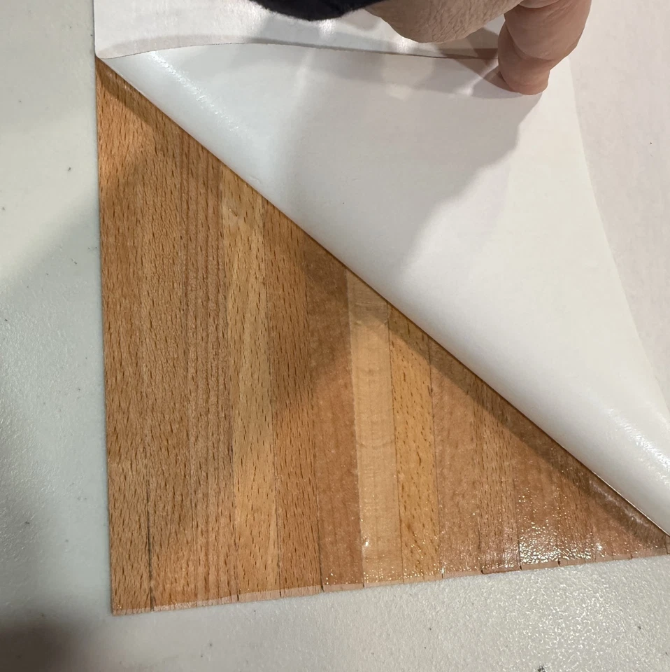 Миниатюрный пол для кукольного домика из натурального дерева в масштабе 1:12 — экономичный и самоклеящийся - Изображение 3 из 3