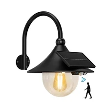 Aqonsie Solar Barn Light Outdoor with 3 Lighting Modes & Motion Sensing, Wall...